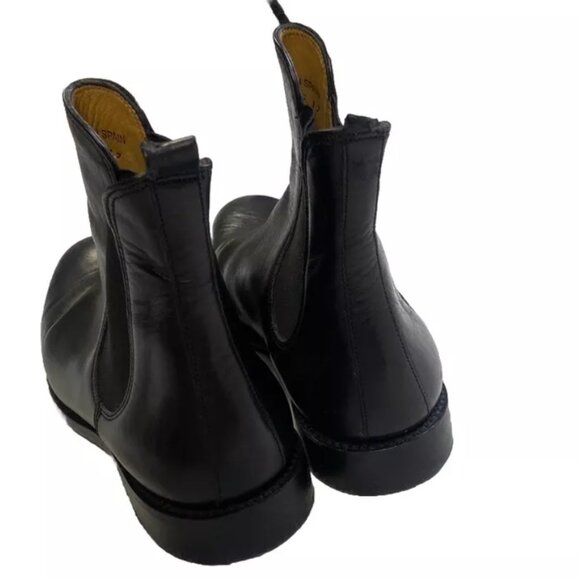 Bowen Womens Chelsea Boots Black Leather US 7.5 UK 6.5 Ankle Booties Spain Luxe - Picture 12 of 13